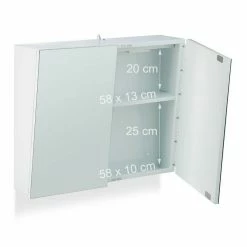 relaxdays Badezimmerspiegelschrank »Zweitüriger Spiegelschrank Bad« -Deutschland Möbel Verkäufe 2024 dd60ed4a 32f7 595e 920f 8ceff275d38a