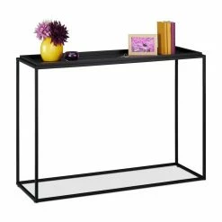 relaxdays Konsolentisch »Schwarzer Konsolentisch«