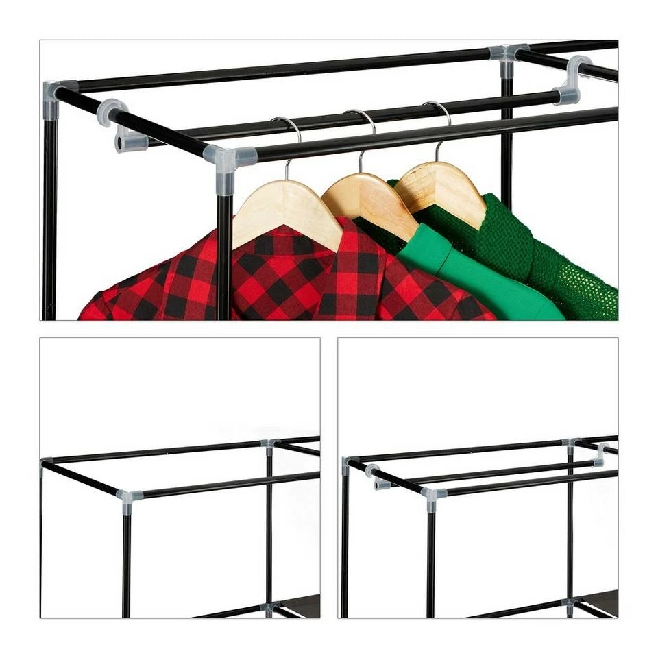 relaxdays Eckschrank »1 x Eckkleiderschrank Stoff anthrazit« 7 relaxdays Eckschrank »1 x Eckkleiderschrank Stoff anthrazit« – Bild 7