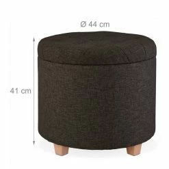 relaxdays Sitzhocker »Runder Sitzhocker mit Stauraum«, Braun Braun Hellbraun, Anthrazit Hellbraun -Deutschland Möbel Verkäufe 2024 e0981ae9 2c3a 5d32 a3a2 2b1b0c5ff06f