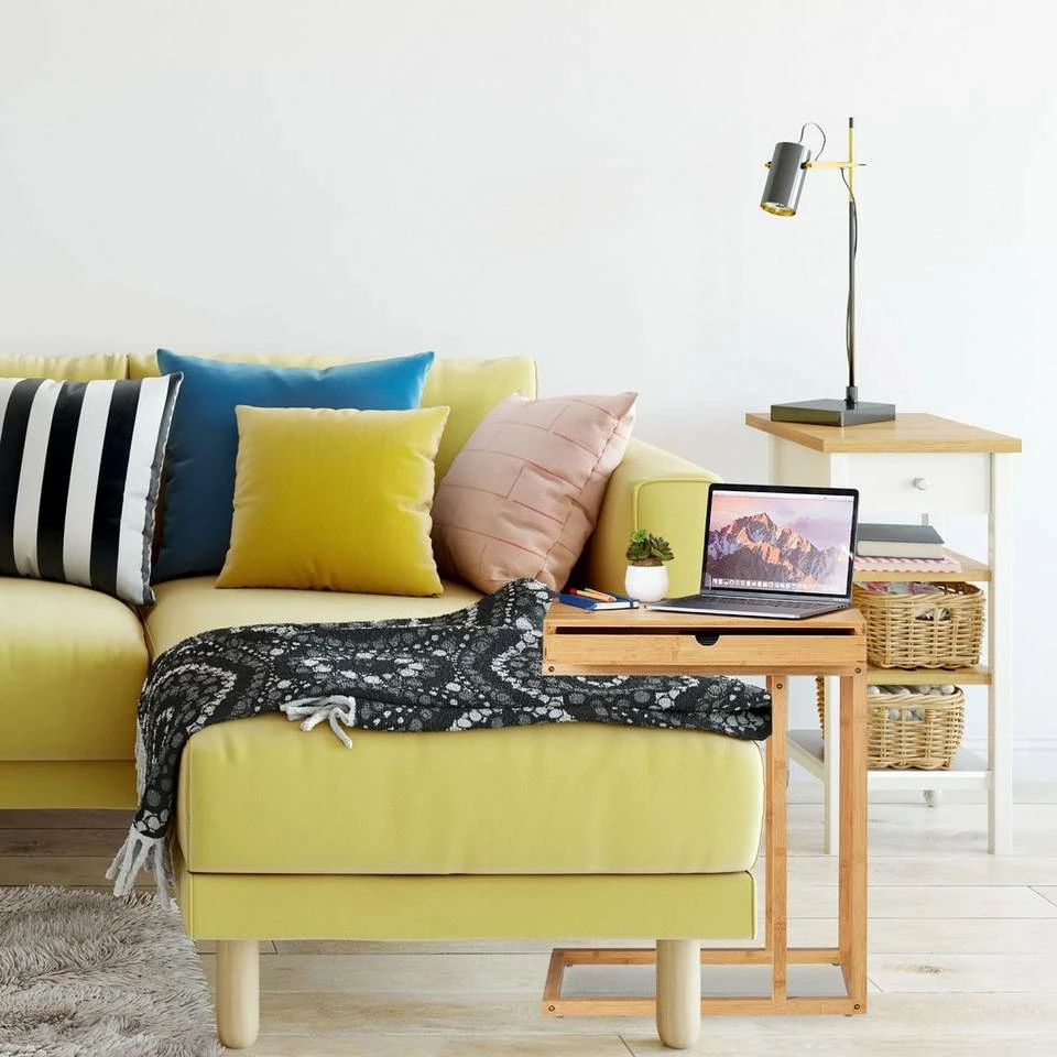 relaxdays Beistelltisch »Beistelltisch Bambus mit Schubfach« 5 relaxdays Beistelltisch »Beistelltisch Bambus mit Schubfach« – Bild 5