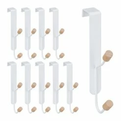 Türhaken »10 x Türhaken doppelt«, relaxdays