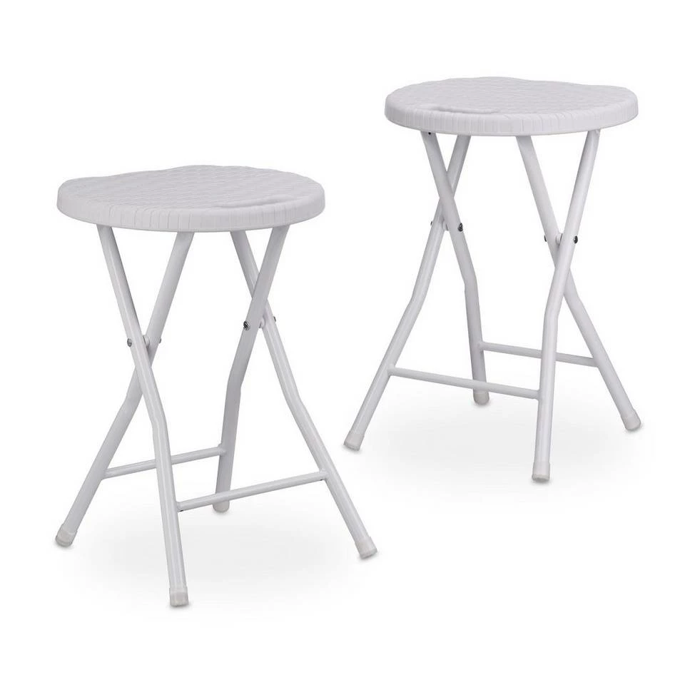 relaxdays Barhocker »Klapphocker BASTIAN«, Weiß Weiß, Dunkelbraun, Schwarz 1 relaxdays Barhocker »Klapphocker BASTIAN«, Weiß Weiß, Dunkelbraun, Schwarz