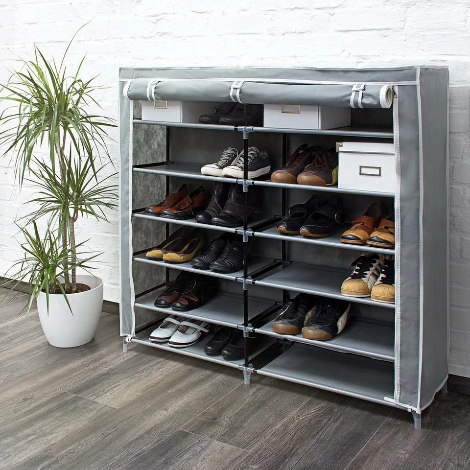 relaxdays Schuhschrank »2 x Schuhschrank VALENTIN anthrazit« 2 relaxdays Schuhschrank »2 x Schuhschrank VALENTIN anthrazit« – Bild 2