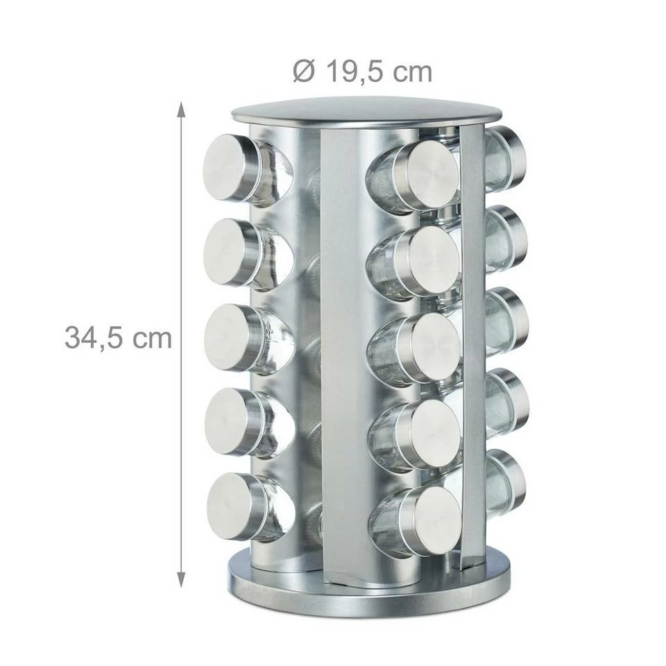 relaxdays Gewürzkarussell »Gewürzkarussell mit 20 Gläsern« 4 relaxdays Gewürzkarussell »Gewürzkarussell mit 20 Gläsern« – Bild 4