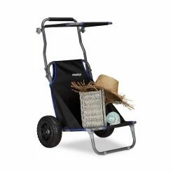 relaxdays Campingstuhl »Strandwagen faltbar mit Dach«