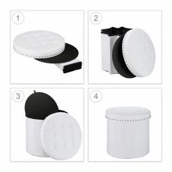 relaxdays Sitzhocker »Sitzhocker mit Stauraum«, Weiß Braun Silber, Grau Silber, Weiß Silber, Schwarz Silber -Deutschland Möbel Verkäufe 2024 e2333704 b7d0 55a0 ad4b a9069cec0544