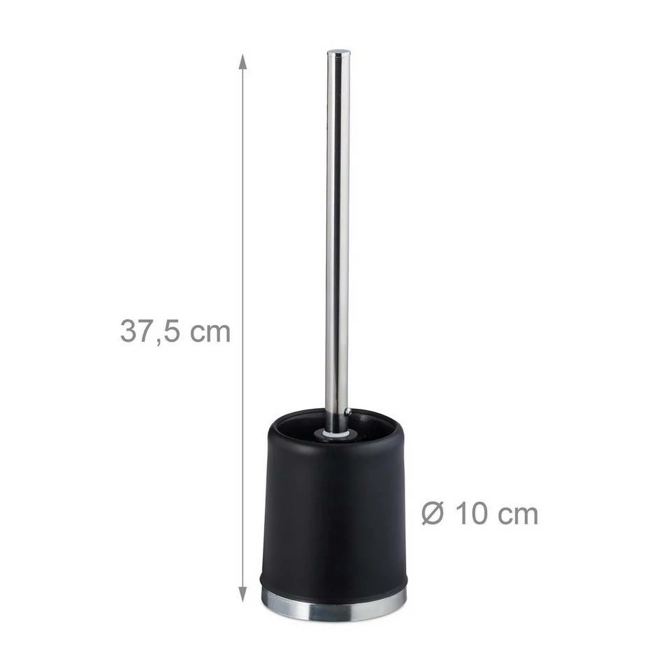 relaxdays Badezimmer-Set »2 x WC-Garnitur rund schwarz« 4 relaxdays Badezimmer-Set »2 x WC-Garnitur rund schwarz« – Bild 4