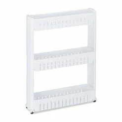 relaxdays Rollwagen »Schmaler Nischenwagen mit 3 Ablagen«, Weiß Schwarz, Wei&szlig; -Deutschland Möbel Verkäufe 2024 e33a15f7 3d0d 5d76 bcc8 f7eade55f245