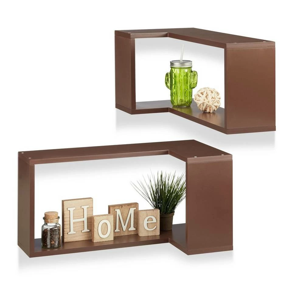 relaxdays Wandregal »Eck Wandregal 2er Set«, Weiß Weiß, Lila, Hellblau, Schwarz 7 relaxdays Wandregal »Eck Wandregal 2er Set«, Weiß Weiß, Lila, Hellblau, Schwarz – Bild 7