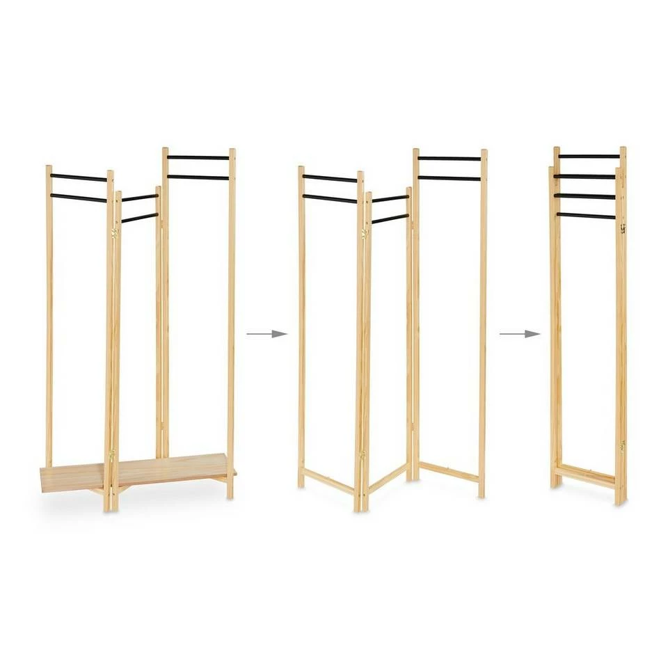 relaxdays Kleiderständer »Kleiderständer im Paravent-Stil« 6 relaxdays Kleiderständer »Kleiderständer im Paravent-Stil« – Bild 6