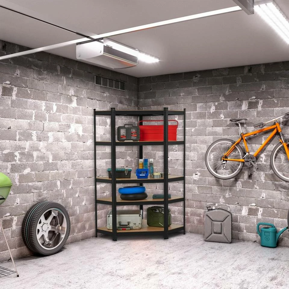 relaxdays Schwerlastregal »Schwarzes Eck Schwerlastregal 5 Ebenen« 2 relaxdays Schwerlastregal »Schwarzes Eck Schwerlastregal 5 Ebenen« – Bild 2