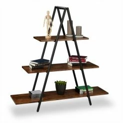 relaxdays Leiterregal »Leiterregal Vintage mit 3 Ebenen«