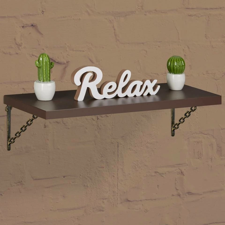 relaxdays Wandregalhalter »6 x Regalwinkel Gusseisen Kette bronze« 2 relaxdays Wandregalhalter »6 x Regalwinkel Gusseisen Kette bronze« – Bild 2