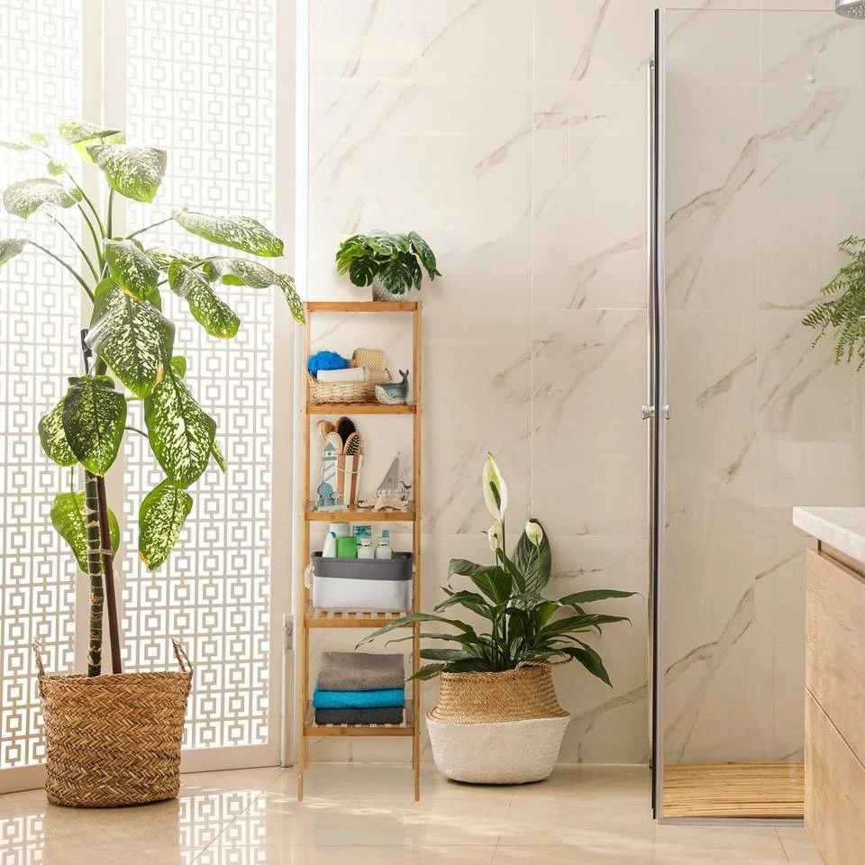 relaxdays Badmöbel-Set »Badregal Bambus mit 5 Ablagen« 2 relaxdays Badmöbel-Set »Badregal Bambus mit 5 Ablagen« – Bild 2