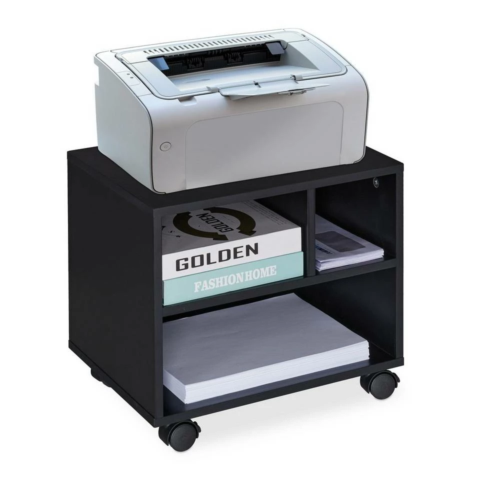 relaxdays Rollcontainer »Rollcontainer mit 3 offenen Fächern« 1 relaxdays Rollcontainer »Rollcontainer mit 3 offenen Fächern«