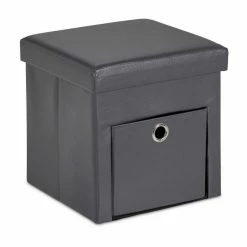 relaxdays Sitzhocker »Grauer Sitzhocker mit Schublade«, faltbar -Deutschland Möbel Verkäufe 2024 e5adac96 c370 5679 afa6 ed40faece6a0