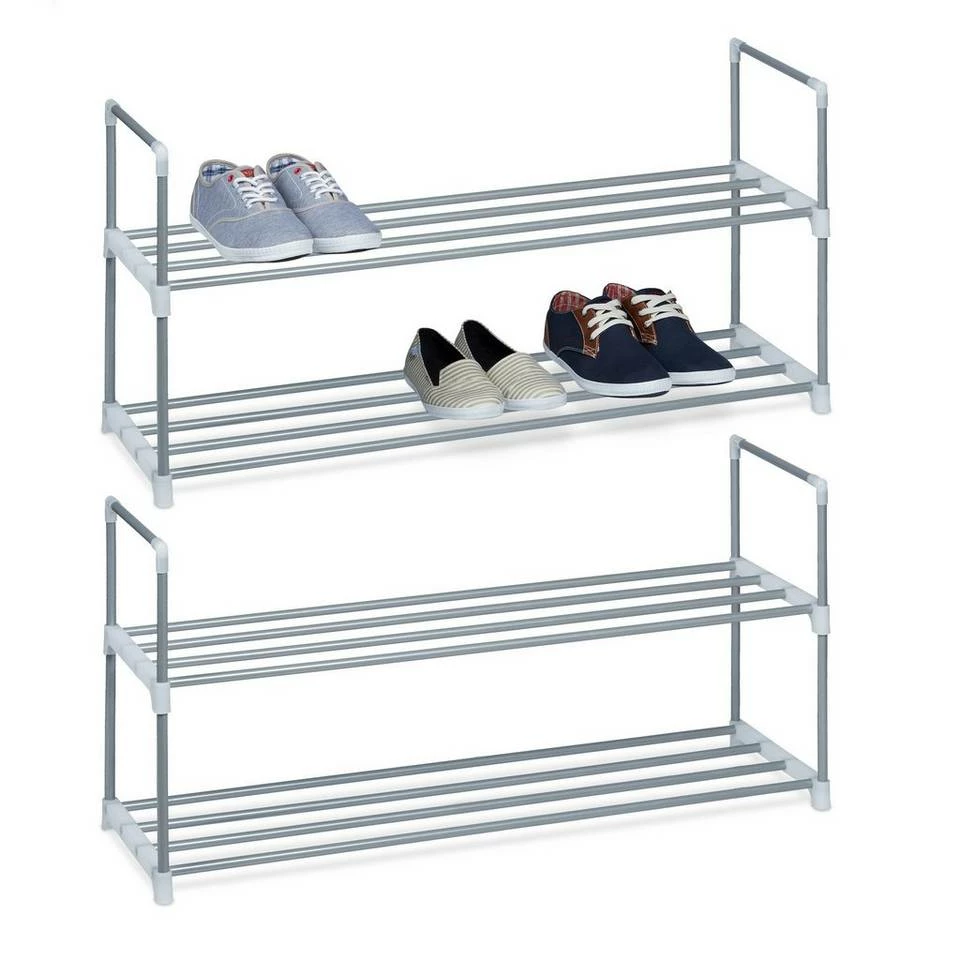 relaxdays Schuhregal »2 x Schuhregal Metall 2 Etagen« 1 relaxdays Schuhregal »2 x Schuhregal Metall 2 Etagen«