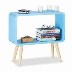 relaxdays Standregal »1 x Standregal klein hellblau«