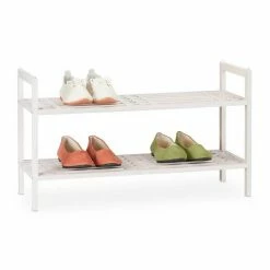 relaxdays Schuhregal »Schuhregal stapelbar weiß«