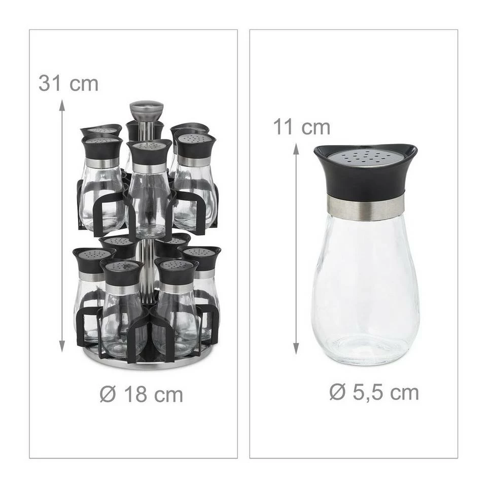 relaxdays Gewürzkarussell »Gewürzkarussell mit 12 Gläsern« 4 relaxdays Gewürzkarussell »Gewürzkarussell mit 12 Gläsern« – Bild 4