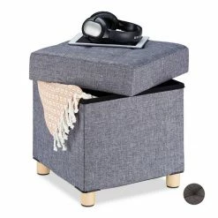 relaxdays Sitzhocker »Sitzhocker mit Stauraum«, Braun Grau Hellbraun, Braun Hellbraun -Deutschland Möbel Verkäufe 2024 e7807e41 f151 54a1 981e 862386adc30b