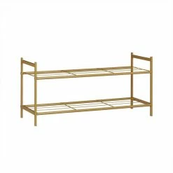 relaxdays Schuhregal »Schuhregal mit 2 Ebenen«, Honigbraun Weiß, Silber, Hellbraun, Gold -Deutschland Möbel Verkäufe 2024 e8d6a728 5548 5226 80f7 de0a4e43a9d7