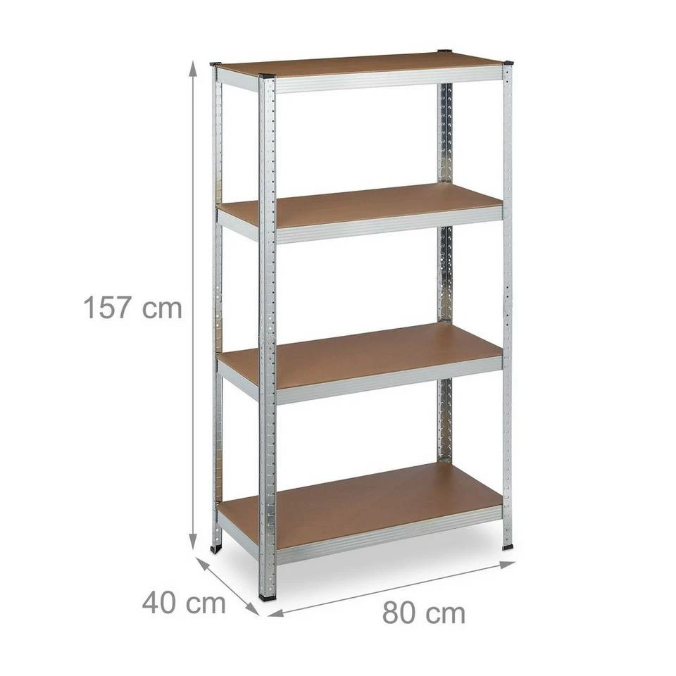 relaxdays Schwerlastregal »Verzinktes Schwerlastregal mit 4 Böden« 4 relaxdays Schwerlastregal »Verzinktes Schwerlastregal mit 4 Böden« – Bild 4