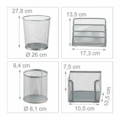relaxdays Schreibtischaufsatz »Schreibtisch Organizer Set, 4-teilig«, Silber Schwarz -Deutschland Möbel Verkäufe 2024 ea8a8c81 4e80 5df4 bdcc 7ca08b213f95
