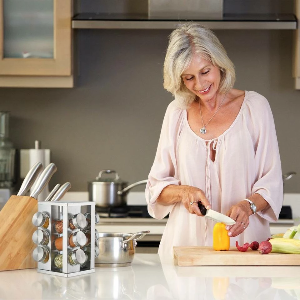 relaxdays Gewürzkarussell »Gewürzkarussell eckig mit 12 Gläsern« 3 relaxdays Gewürzkarussell »Gewürzkarussell eckig mit 12 Gläsern« – Bild 3