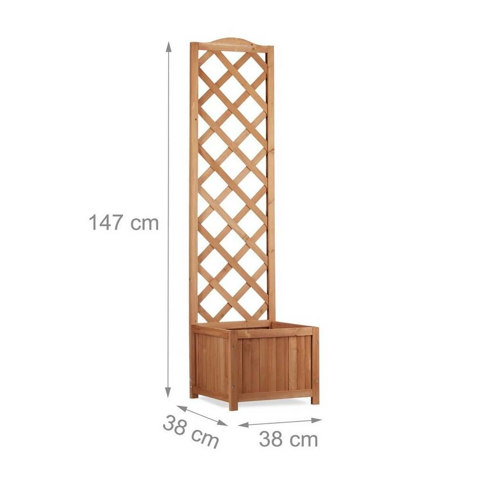 relaxdays Beistelltisch »2 in 1 Rankkasten aus Holz«, L 4 relaxdays Beistelltisch »2 in 1 Rankkasten aus Holz«, L – Bild 4