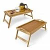 relaxdays Tabletttisch »2x Bambus Betttablett«