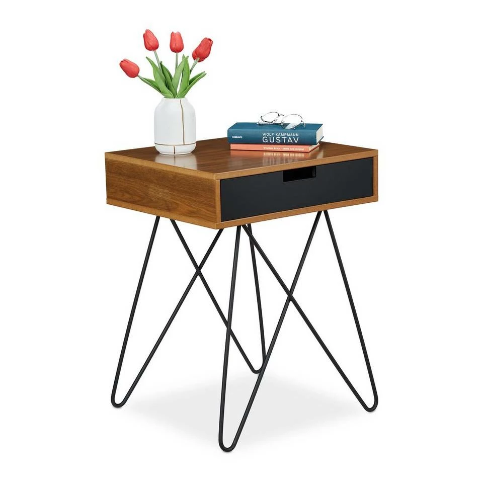 relaxdays Beistelltisch »Beistelltisch mit Schublade« 1 relaxdays Beistelltisch »Beistelltisch mit Schublade«