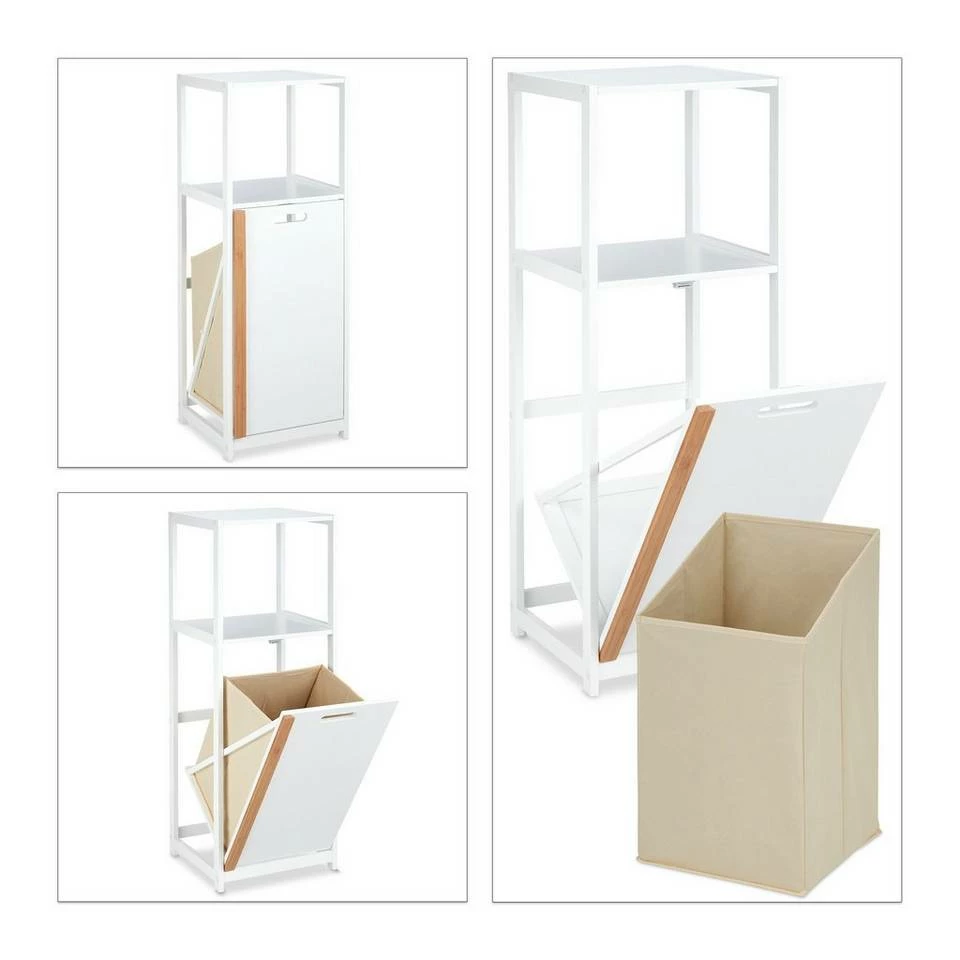 relaxdays Badregal »Badregal mit Wäschekorb« 8 relaxdays Badregal »Badregal mit Wäschekorb« – Bild 8