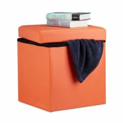 relaxdays Sitzhocker »Faltbarer Sitzhocker Kunstleder«, Grün Schwarz, Weiß, Orange, Creme -Deutschland Möbel Verkäufe 2024 eb3cb122 bdff 5748 b547 260016a79b6f