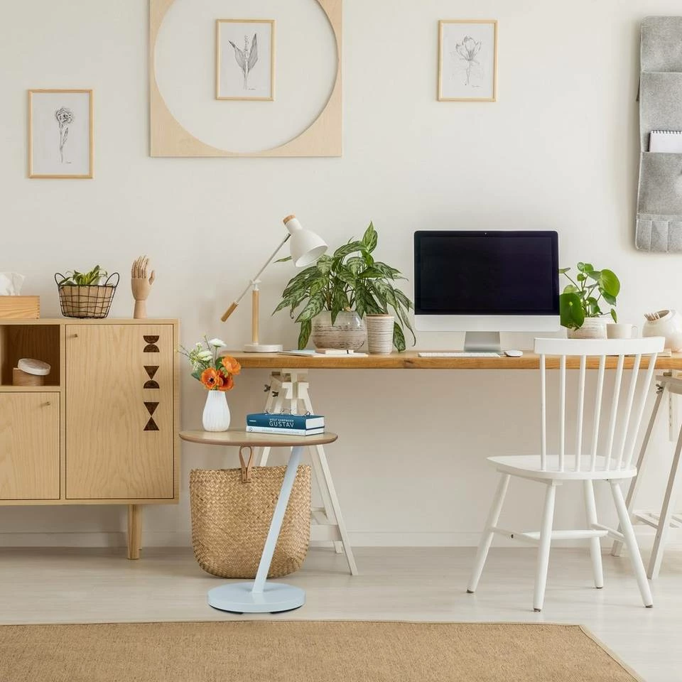 relaxdays Beistelltisch »Weißer Beistelltisch rund« 5 relaxdays Beistelltisch »Weißer Beistelltisch rund« – Bild 5