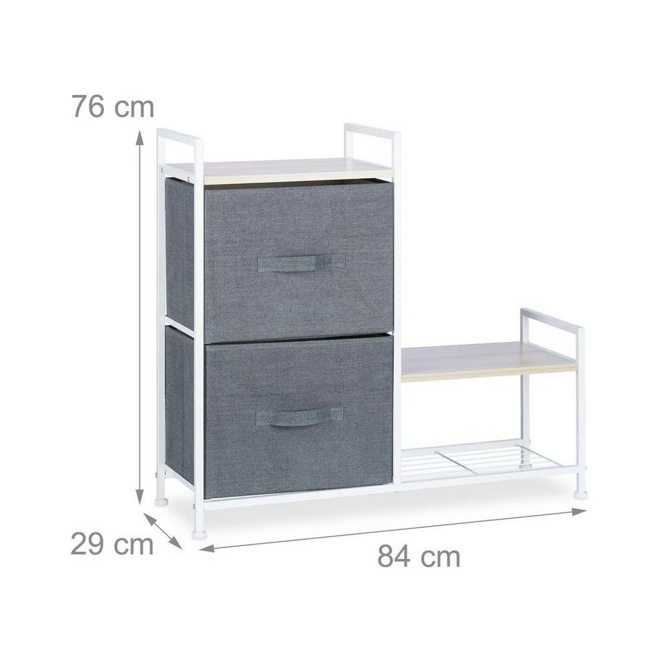 relaxdays Standregal »Regalsystem verschiedene Varianten grau«, G 4 relaxdays Standregal »Regalsystem verschiedene Varianten grau«, G – Bild 4