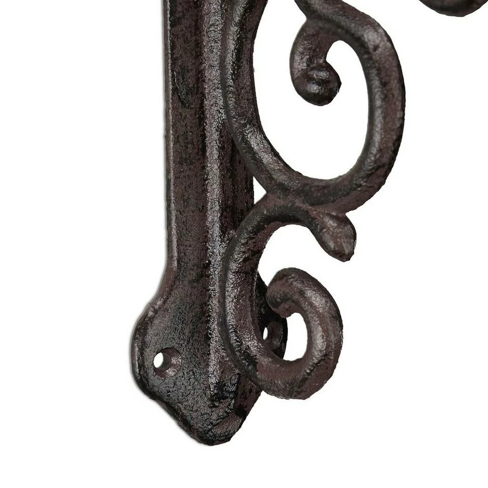 relaxdays Wandregalhalter »2er Set Regalwinkel antik«, Braun Schwarz, Braun Gold, Weiß 6 relaxdays Wandregalhalter »2er Set Regalwinkel antik«, Braun Schwarz, Braun Gold, Weiß – Bild 6