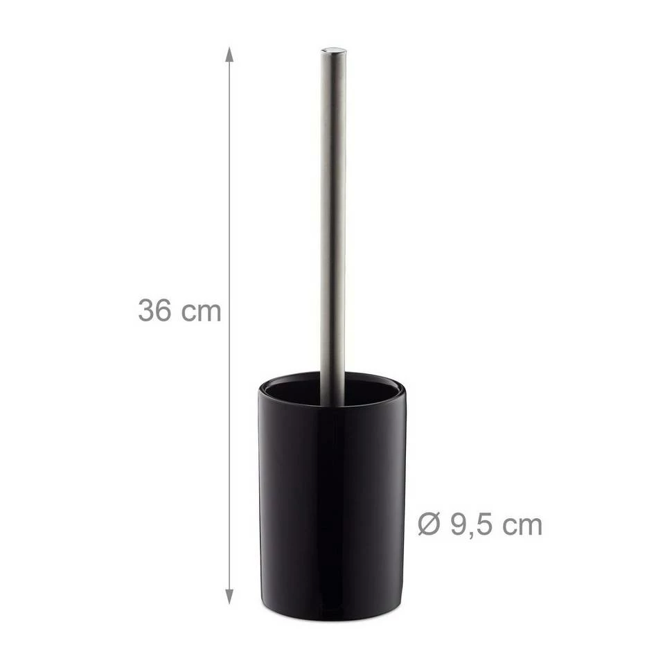 relaxdays Badezimmer-Set »10 x WC-Garnitur Keramik schwarz« 4 relaxdays Badezimmer-Set »10 x WC-Garnitur Keramik schwarz« – Bild 4