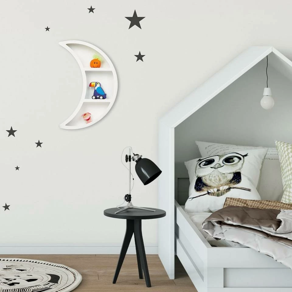 relaxdays Wandregal »Weißes Wandregal Mond« 2 relaxdays Wandregal »Weißes Wandregal Mond« – Bild 2