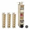 relaxdays Hängeregal »4 x Hängeregal Kleiderschrank beige«