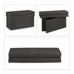 relaxdays Sitzhocker »Faltbarer Sitzhocker mit Lehne L«, Braun Grau -Deutschland Möbel Verkäufe 2024 ee0284dc 7753 5dcb aca7 95567a575f90