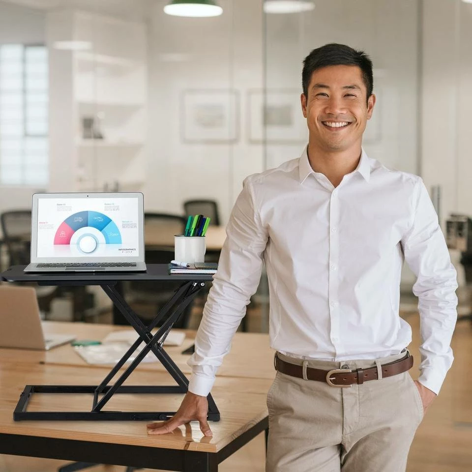 relaxdays Schreibtischaufsatz »Höhenverstellbarer Schreibtischaufsatz« 3 relaxdays Schreibtischaufsatz »Höhenverstellbarer Schreibtischaufsatz« – Bild 3