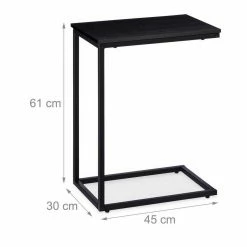 relaxdays Beistelltisch »Beistelltisch schwarz mit Metallgestell« -Deutschland Möbel Verkäufe 2024 ef005ab8 f791 57bc b23a 1cbc721924ab
