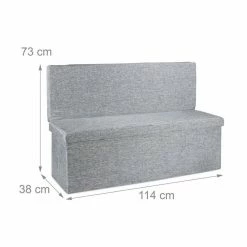 relaxdays Sitzhocker »Faltbarer Sitzhocker mit Lehne XL«, Grau Dunkelbraun -Deutschland Möbel Verkäufe 2024 ef1c7eae f39d 50c1 b9ee 07459847cd6e
