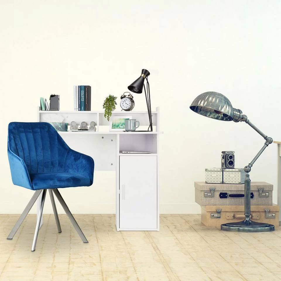 relaxdays Schreibtisch »Schreibtisch mit Seitenfächern«, Holzoptik Weiß, Braun, Schwarz 3 relaxdays Schreibtisch »Schreibtisch mit Seitenfächern«, Holzoptik Weiß, Braun, Schwarz – Bild 3