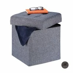 relaxdays Sitzhocker »Sitzhocker mit Stauraum«, Braun Grau -Deutschland Möbel Verkäufe 2024 f0d32848 09b4 5400 a498 464631b4f160