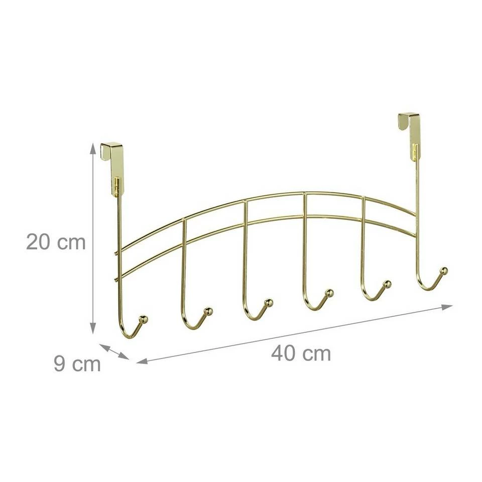 Türgarderobe »2 x Türgarderobe zum Einhängen gold«, relaxdays 4 Türgarderobe »2 x Türgarderobe zum Einhängen gold«, relaxdays – Bild 4