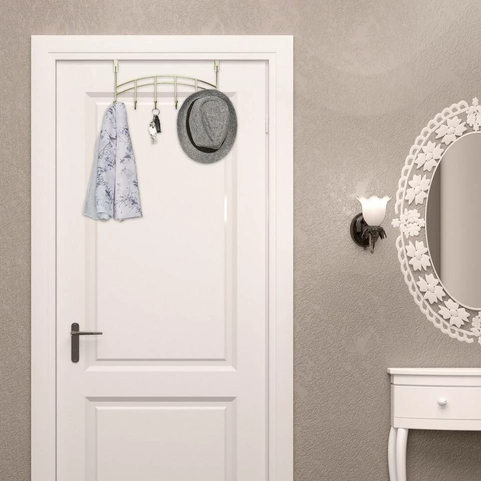 Türgarderobe »2 x Türgarderobe zum Einhängen gold«, relaxdays 2 Türgarderobe »2 x Türgarderobe zum Einhängen gold«, relaxdays – Bild 2