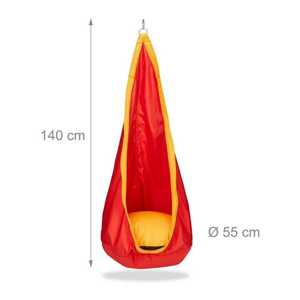 relaxdays Hängehöhle »Hängehöhle Kinder«, Orange / Rot Rot Orange, Grün Blau 4 relaxdays Hängehöhle »Hängehöhle Kinder«, Orange / Rot Rot Orange, Grün Blau – Bild 4